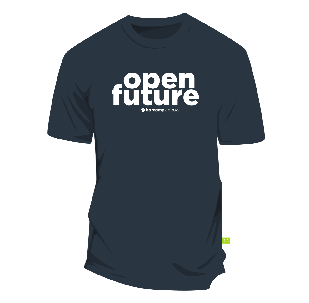 Open Future: Das neue BarCamp Kiel T-Shirt 2025